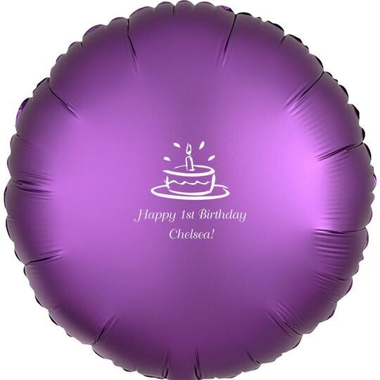Modern Birthday Cake Mylar Balloons